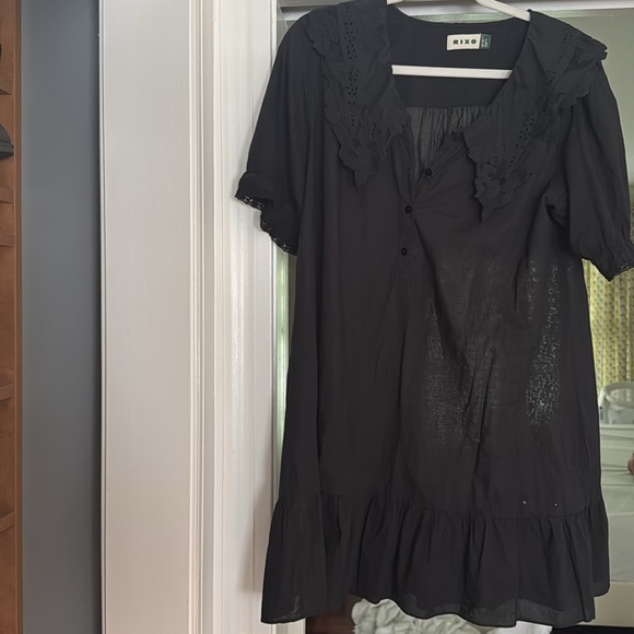 Rixo Nanette black mini dress Medium - Picture 2 of 3